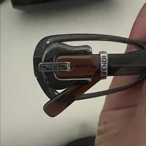Fendi Men's Black and Brown Glasses